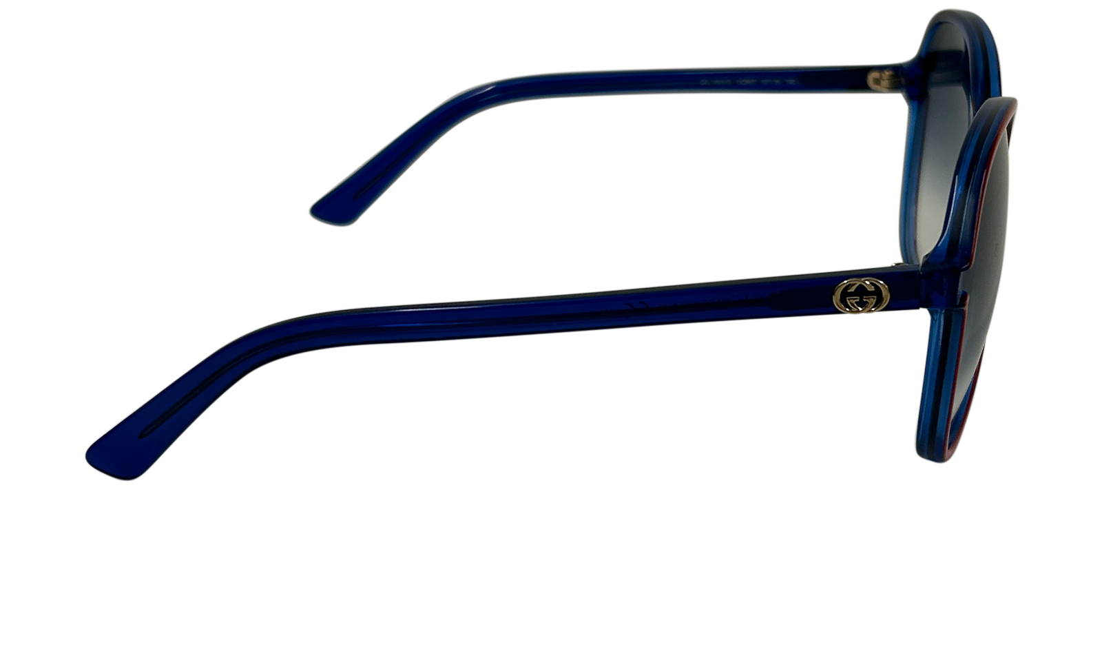 Gucci Gafas Sol, 100&euro;, Accesorios, Azul/Rojo, Tafetán - Acetato, Vista lateral